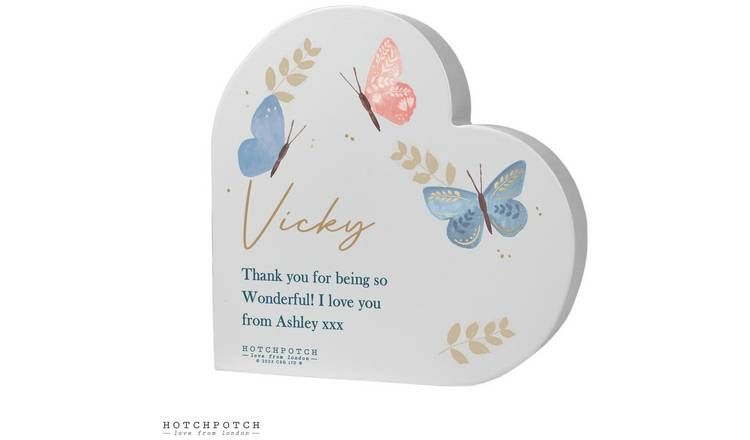 Personalised Message Butterfly Heart Ornament GOODS Argos