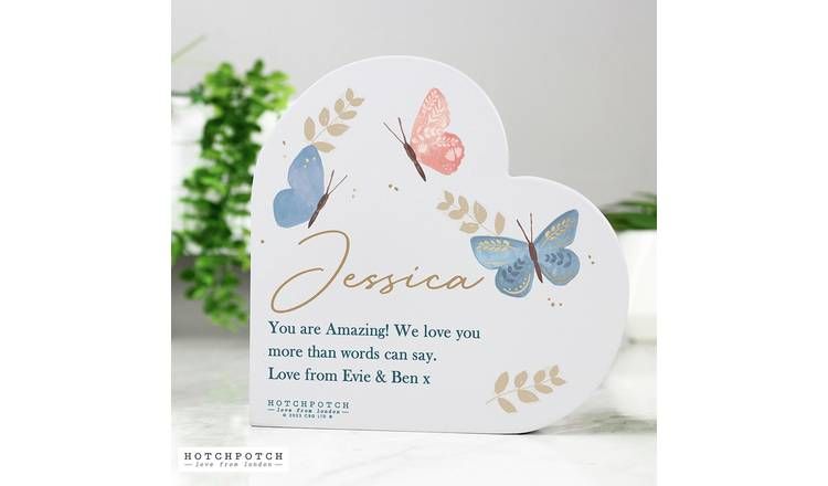 Personalised Message Butterfly Heart Ornament GOODS Argos