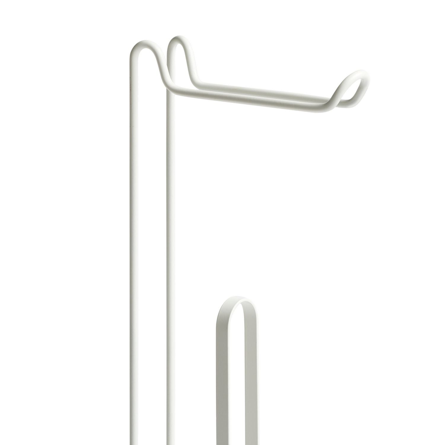 Argos Home white wire toilet roll holder with steel base (British brand)