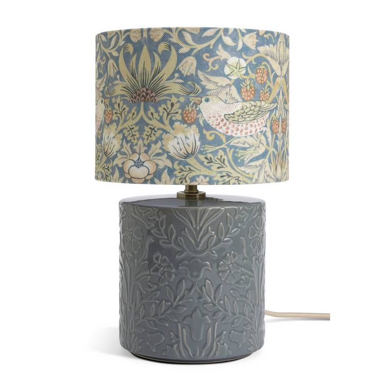 Habitat x Morris & Co. Strawberry Thief ceramic lamp, UK version