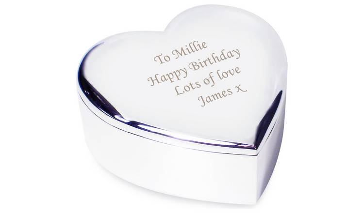 Personalised Message Heart Trinket GOODS Argos