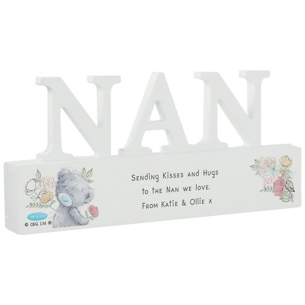 Me To You personalised wooden NAN ornament - British product