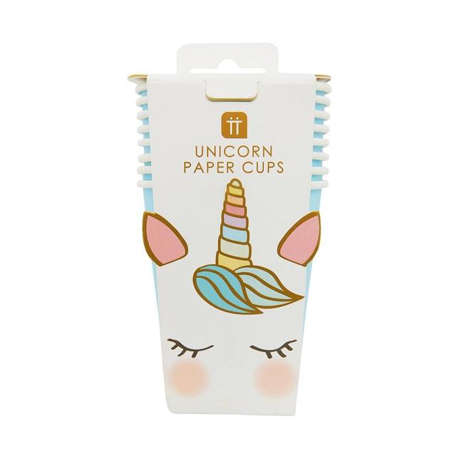 Unicorn Recyclable Paper Party Cups   8 per pack GOODS M&S   