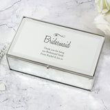 Personalised jewellery box with hearts and swirls design, mirrored glass, three compartments, UK version