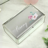 Personalised floral jewellery box with three compartments - British product