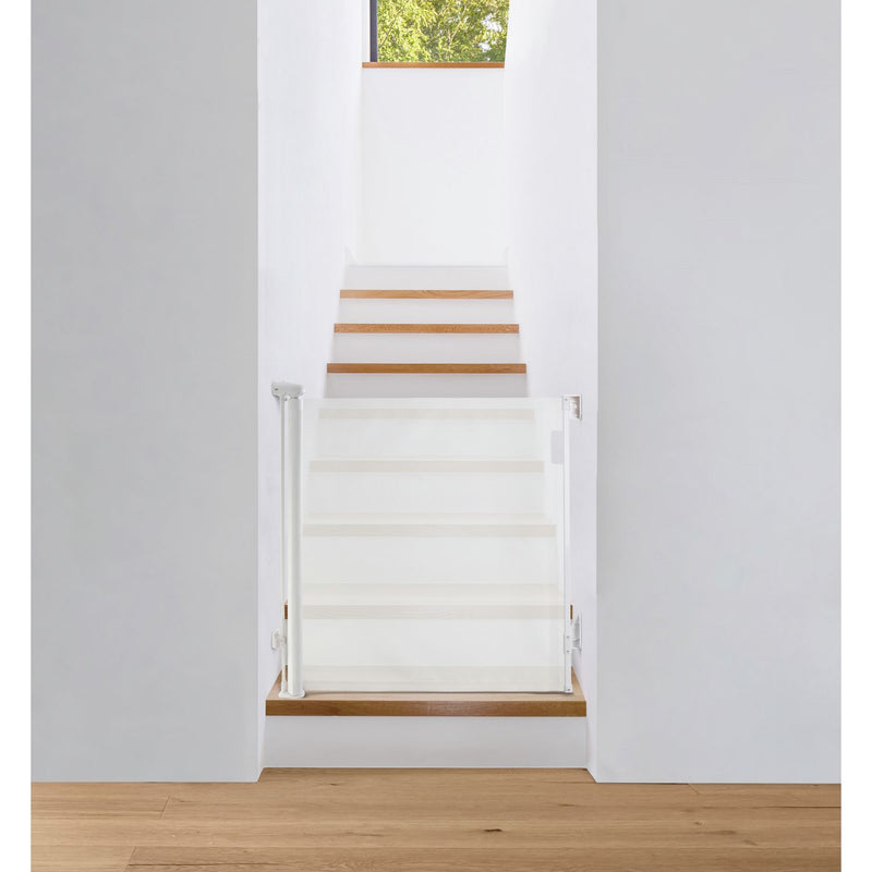 Dreambaby retractable gate white 60-140cm, imported from the UK