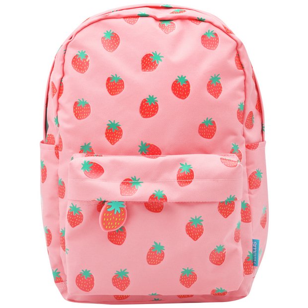Smash Strawberry Backpack pink school bag, UK version