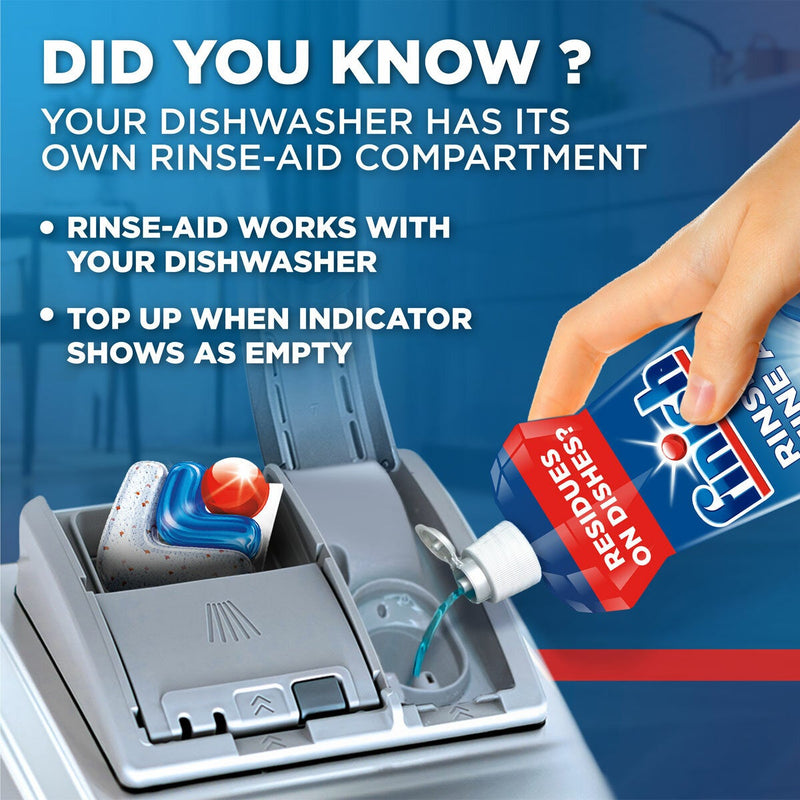 Finish dishwasher rinse aid 2 x 800ml - British product