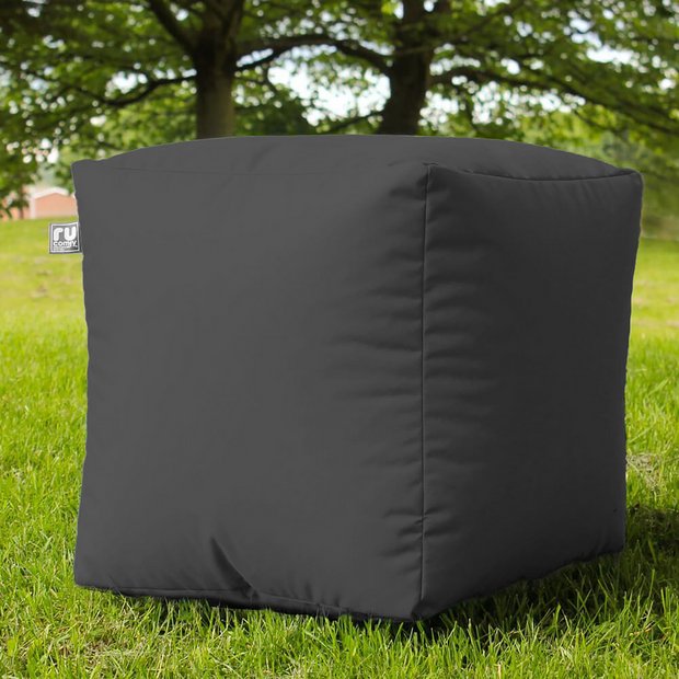 Rucomfy cube bean bag dark grey 38cm, imported from the UK