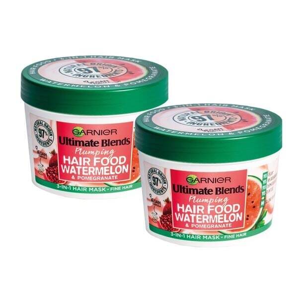 Garnier Ultimate Blends Hair Food Watermelon Mask Duo Bundle