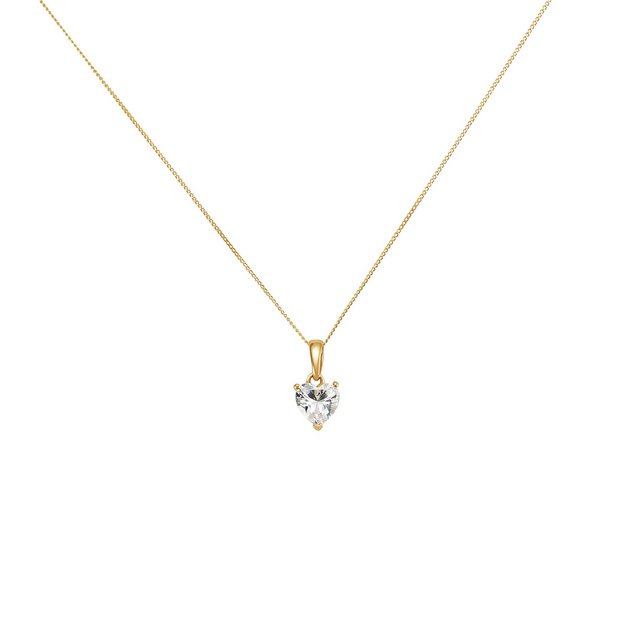 Revere 9ct gold heart pendant necklace 45.7cm - British product