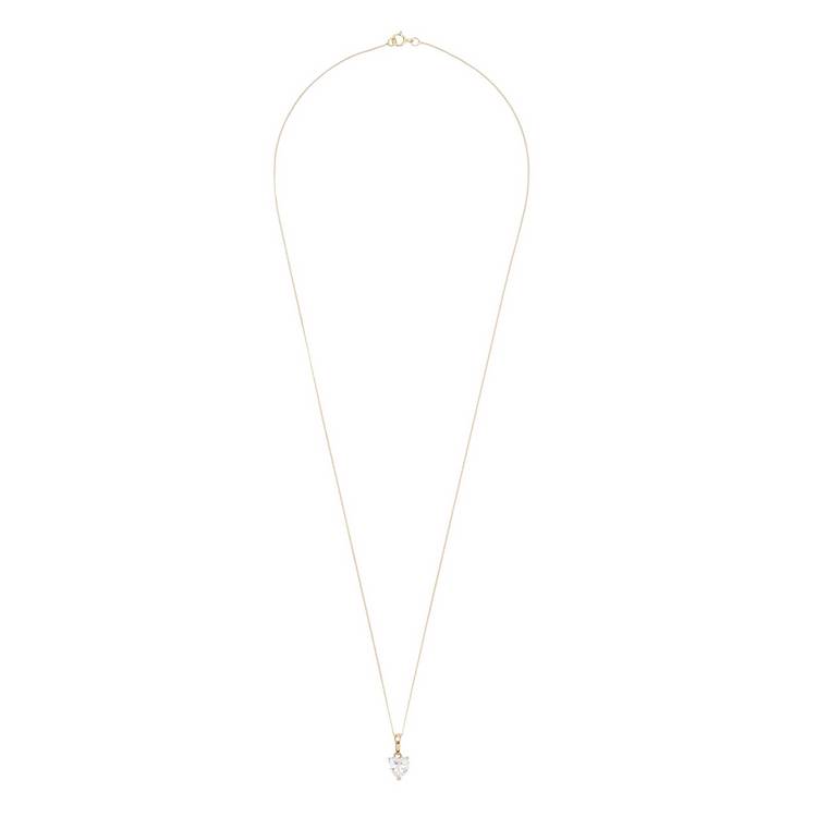 Revere 9ct gold heart pendant necklace 45.7cm - British product