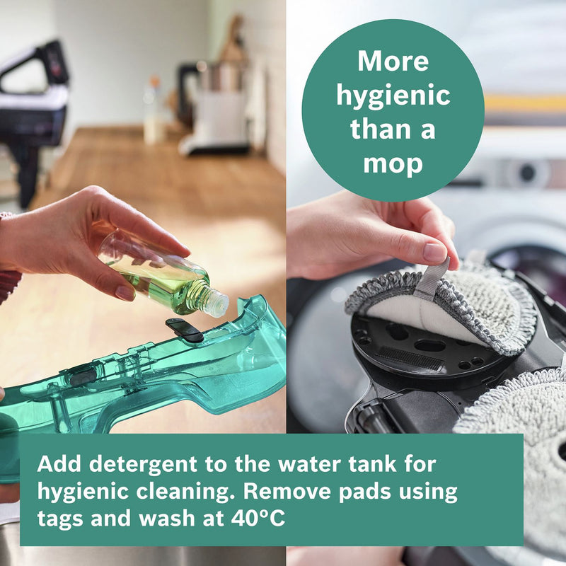 Bosch Unlimited 7 Aqua 2in1 cordless vacuum cleaner mop, UK version