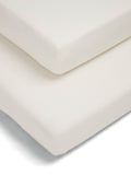 Mamas & Papas cream cotbed fitted sheets 2 pack, imported from the UK