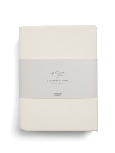 Next Mamas & Papas Draps-housse pour lit bébé Crème 2 Pack - Acheter en ligne chez McGrocer