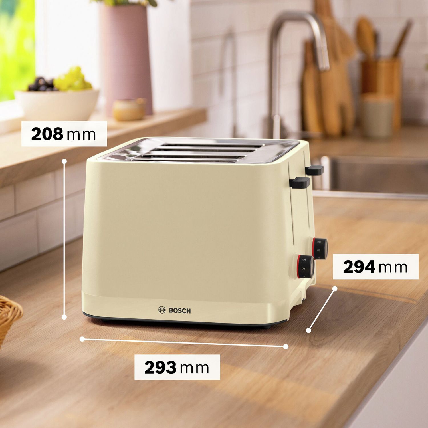 Bosch 4 slice toaster cream - British product