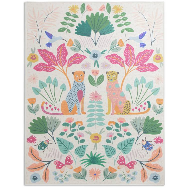 Habitat kids flatweave rug enchanted print 80x110cm - British product