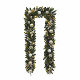 9 ft Pre-lit Christmas Artificial Garland With Twinkling LED Lights
