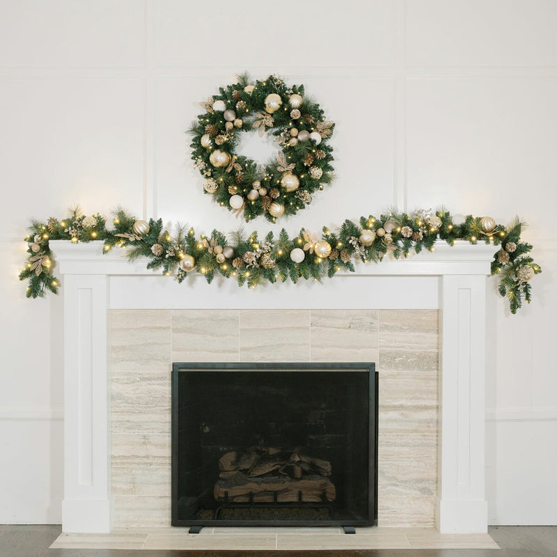 CGH pre-lit Christmas garland 9 ft - British product