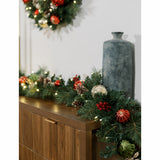 CGH pre-lit Christmas garland with twinkling LED lights 9ft - British product