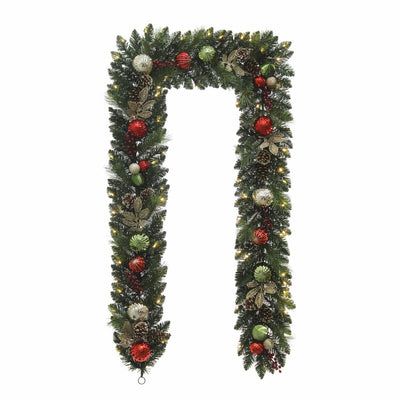 Costco UK CGH 9ft Pre-lit Christmas Artificial Garland With Twinkling LED Lights- Buy online at McGrocer