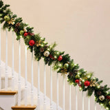 CGH pre-lit Christmas garland with twinkling LED lights 9ft - British product