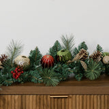 CGH pre-lit Christmas garland with twinkling LED lights 9ft - British product