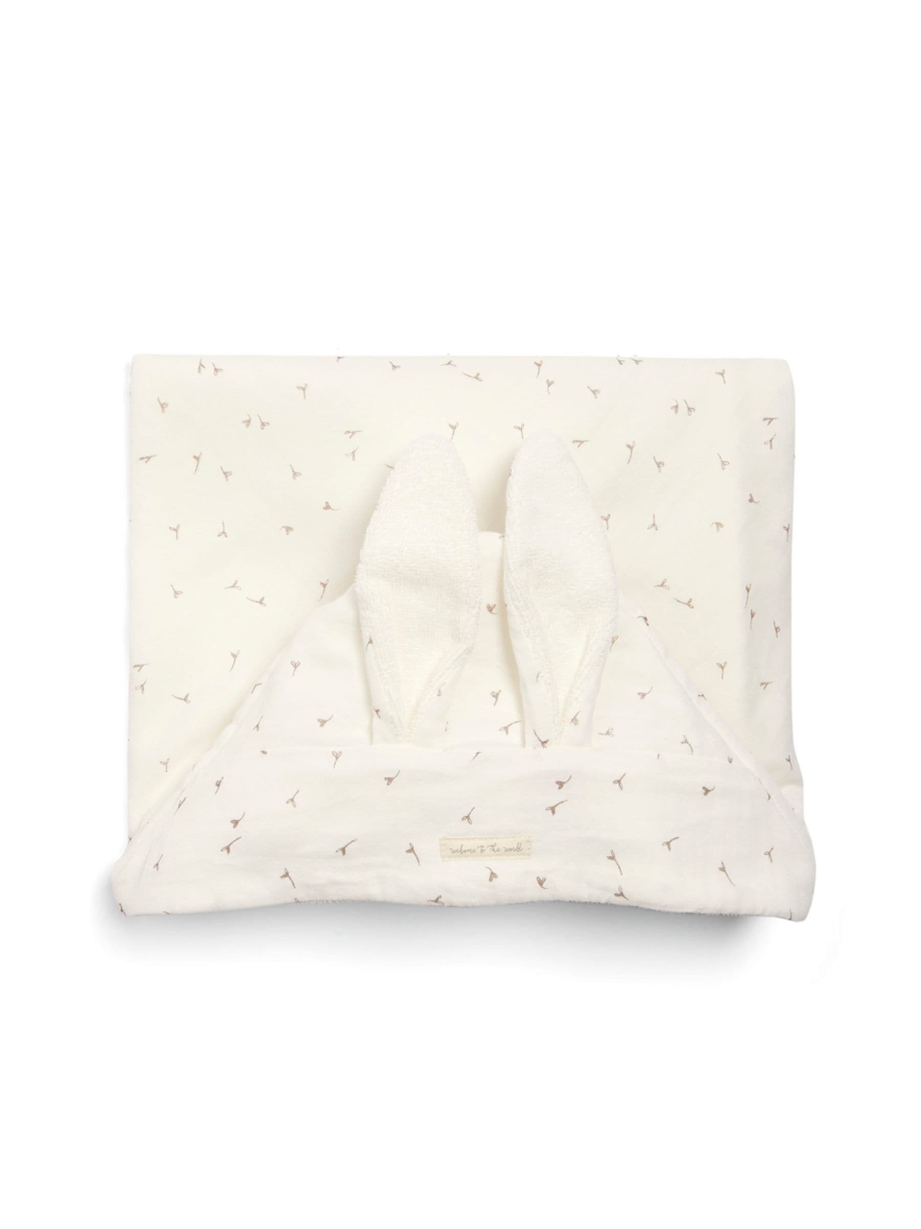 Mamas & Papas cream hooded towel 78x78 cm, imported from the UK