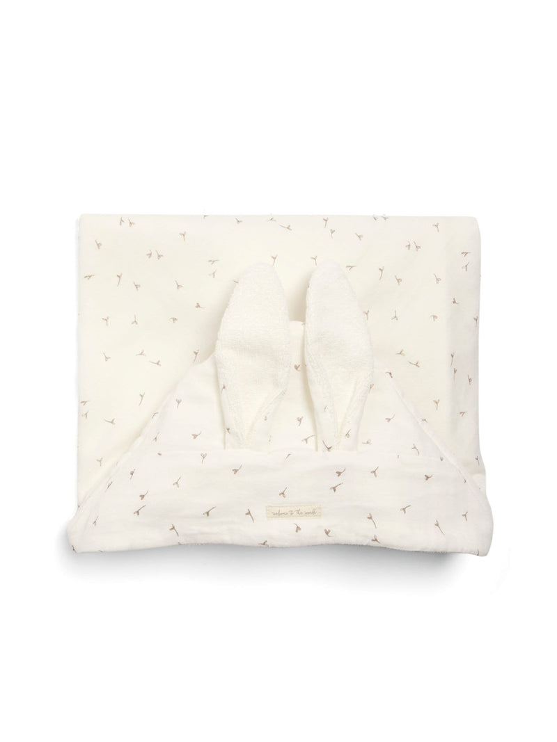 Mamas & Papas cream hooded towel 78x78 cm, imported from the UK