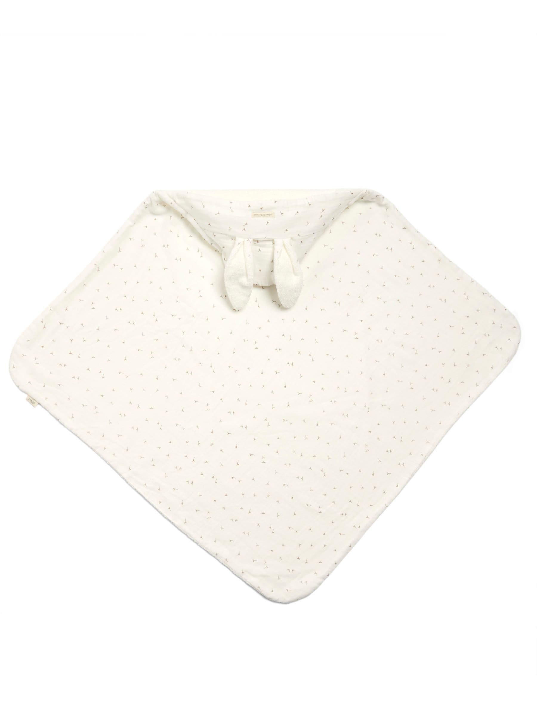 Mamas & Papas cream hooded towel 78x78 cm, imported from the UK