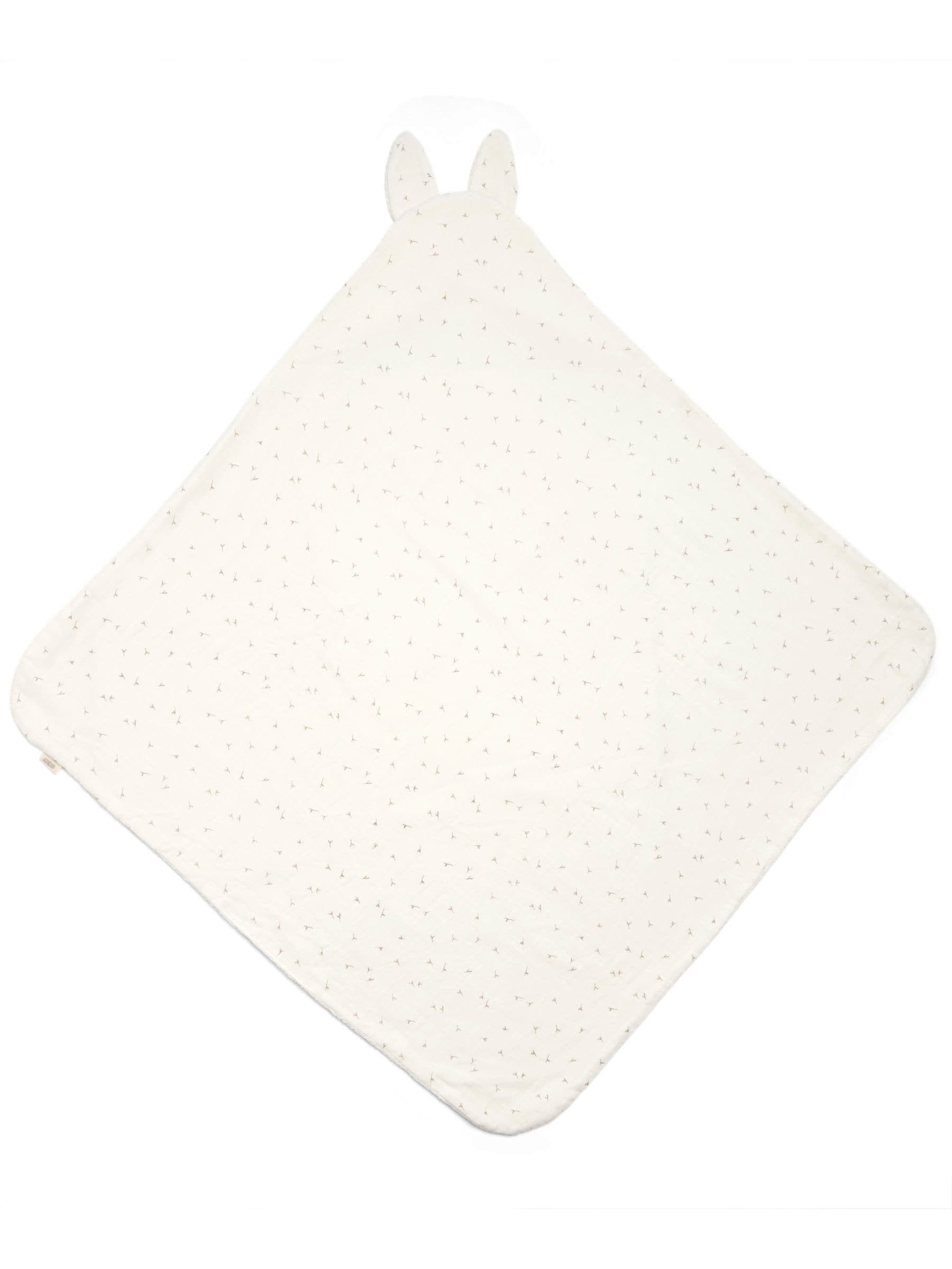 Mamas & Papas cream hooded towel 78x78 cm, imported from the UK