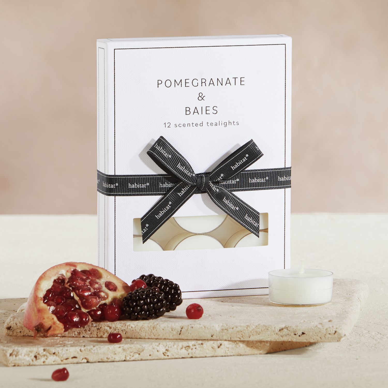 Habitat tealight candles pomegranate and baies pack of 12, imported from the UK