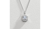 Revere Sterling Silver Square Halo Pendant Necklace GOODS Argos