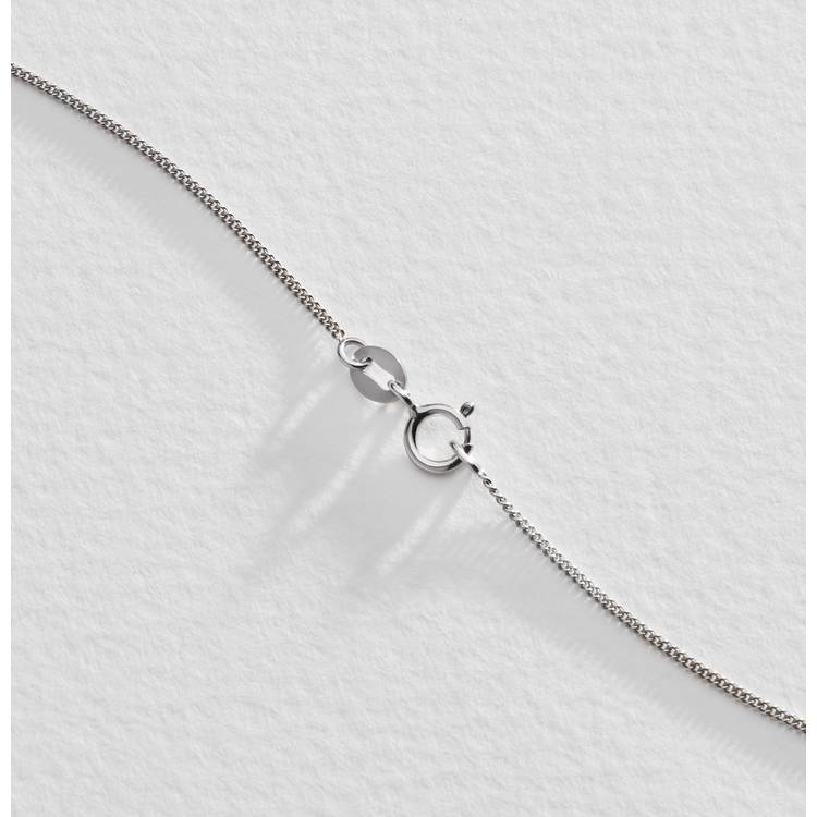 Revere square halo pendant necklace sterling silver, imported from the UK
