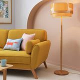 Habitat x Scion Lohko floor lamp with solid ash base, UK version