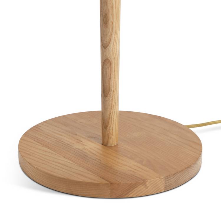 Habitat x Scion Lohko floor lamp with solid ash base, UK version