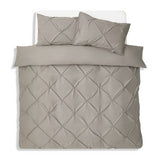 Argos Home pinch pleat pintuck grey bedding set double (British brand)
