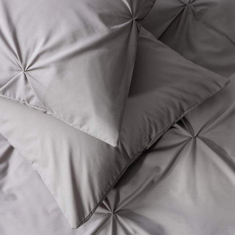 Argos Home pinch pleat pintuck grey bedding set double (British brand)