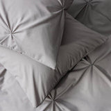 Argos Home pinch pleat pintuck grey bedding set double (British brand)