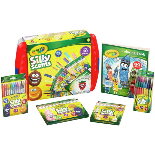 Crayola Silly Scents Tub 50-piece art set, imported from the UK