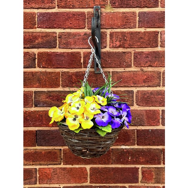Garden XP artificial hanging basket with pansies - British product