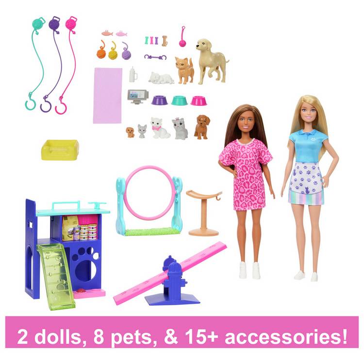 Barbie Pet Daycare playset with dolls and pets - British product