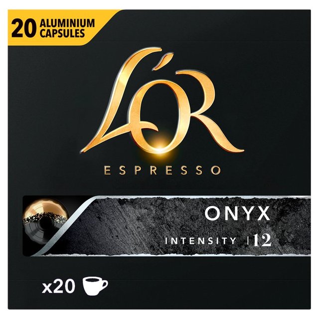 L'OR Onyx Coffee Pods x20 Intensity 12   20 per pack