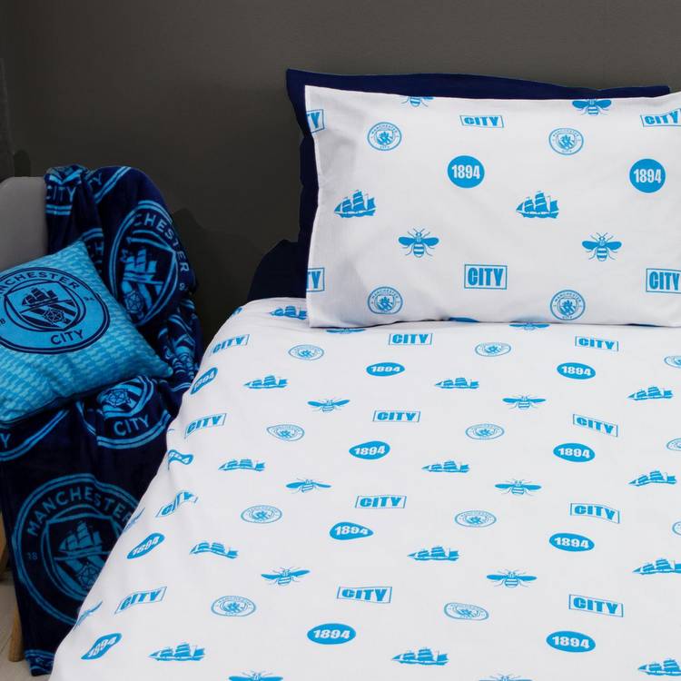 Manchester City football kids single duvet set UK version