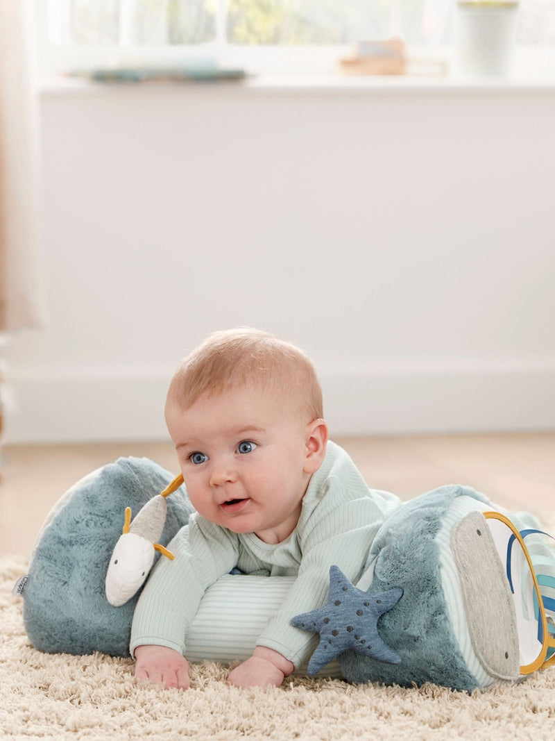 Mamas & Papas Whale Blue tummy time roll, UK version