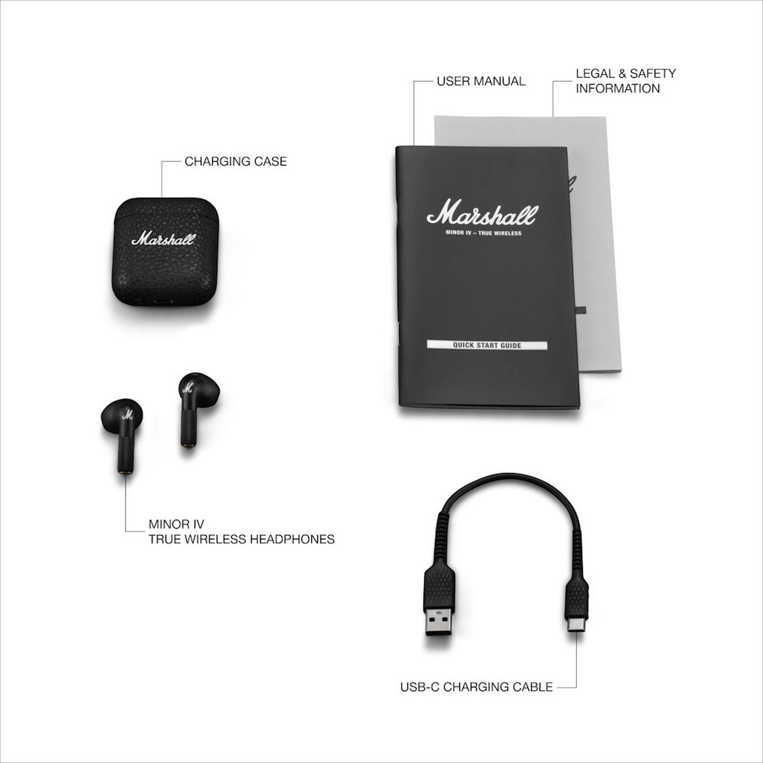 Marshall Minor IV true wireless earbuds black (British brand)