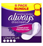 Always Discreet Incontinence Liners Long Plus - 120 Liners (6 pack bundle) Women's Toiletries Boots   