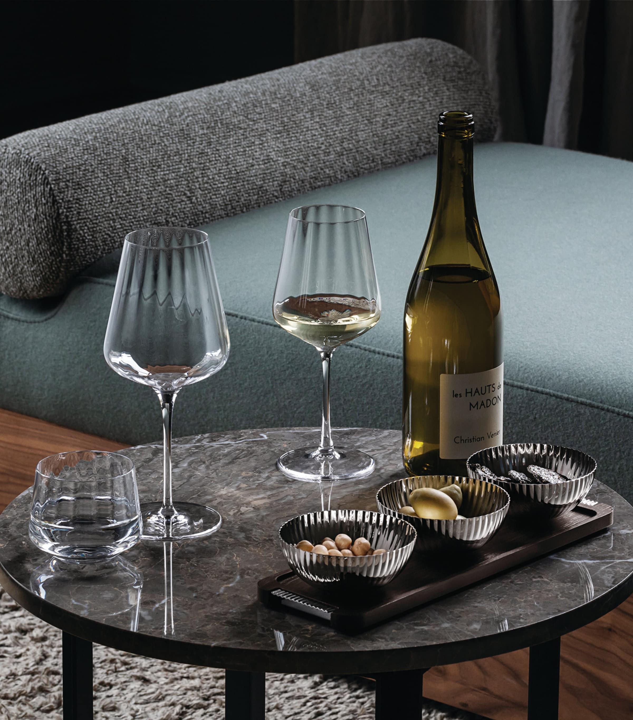 Georg Jensen Bernadotte white wine glasses set of 6 430ml, UK version