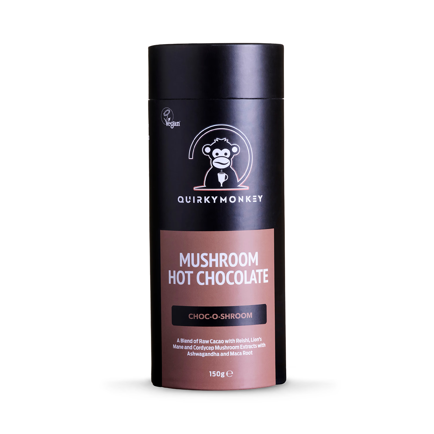 Quirky Monkey Choc-O-Shroom mushroom hot chocolate 150g (British brand)