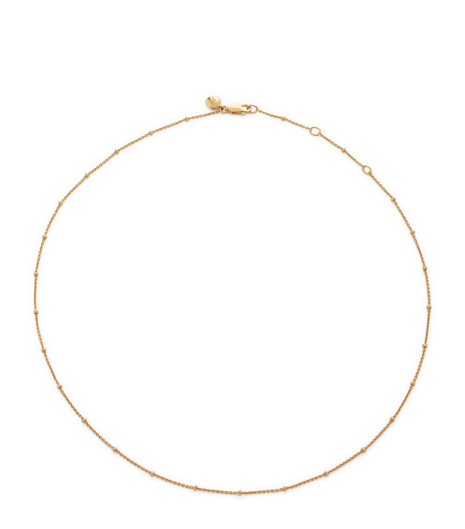 Monica Vinader gold vermeil beaded chain necklace 46cm, UK version